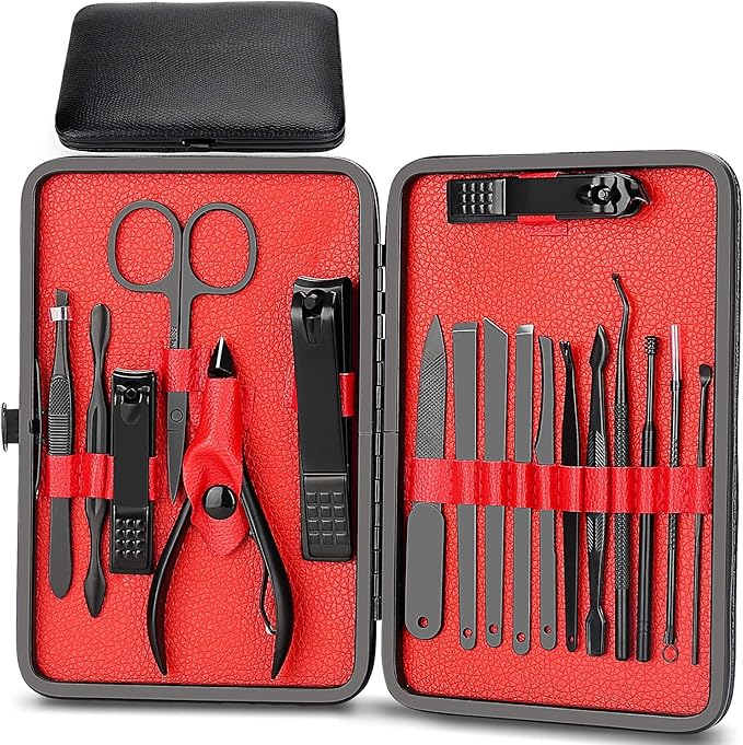 Manicura Set, Set de manicura 18 en 1, Set Manicura Acero Inoxidable