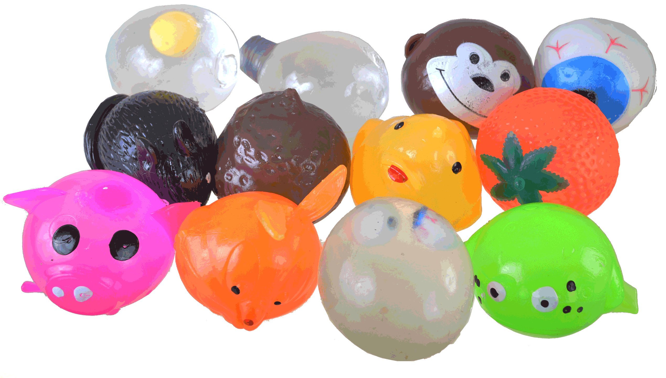 Emoji Squishy Splat Ball Pack (1 Dozen Splat Balls) by happy deals Toys & Games