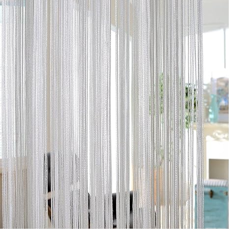 Uk 3 Colors To Choose String Sparkle Curtains Durable For Bedroom