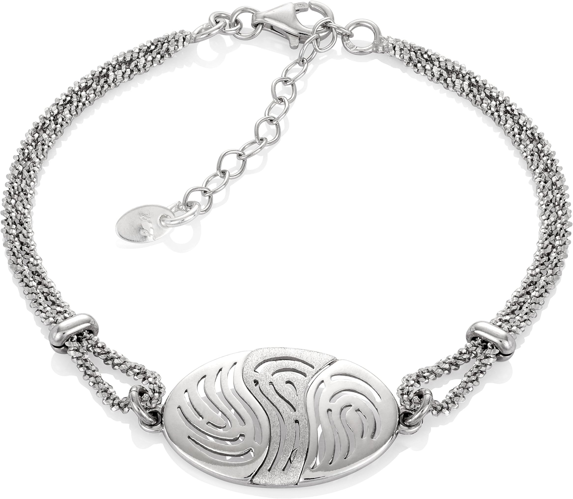 Lilly Marie Ladies Bracelet Sterling Silver 925 Oval High Quality Wooden Case Gift Girlfriend