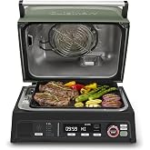 Cuisinart Outdoor Electric Grill, 8-in-1 Air Fryer/Grill/Smoker, 154 sq in | Cuisinart FlavorBoost 8-in-1 outdoor electric grill, 1800W small electric grill with air fryer &amp; wood-pellet drawer, CEG-1302