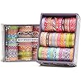 Songdao 36 Rolls Skinny Washi Tape Set Gold Foil Detailing Arts Adhesive Tapes Basic Patterns Decorative Masking Tape Sets fo