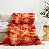 Darani Food Bacon Lightweight Super Soft Cozy Throw Blanket Warm and Lightweight Soft Flannel Blankets 40"x50" Bed Blanket