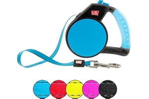 Wigzi LRGGL-BL Retractable Gel Pet Leash, Blue, Large