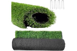 MEXYAT Artificial Turf,3x6 FT,Fake Grass Synthetic Rug Outdoor Indoor 1" Pile, Realistic Grass Carpet Mat with Drainage for P