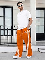 GORGLITTER Men's Baggy Wide Leg Sweatpants Y2K