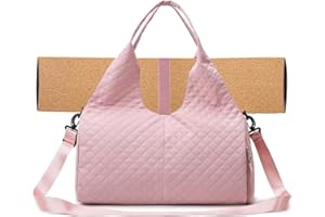 NDWLNYDM Yoga Gym Bags for Women with Shoes Compartment and Wet Dry Storage Pockets Suitable for Travel Sports Daily Leisure