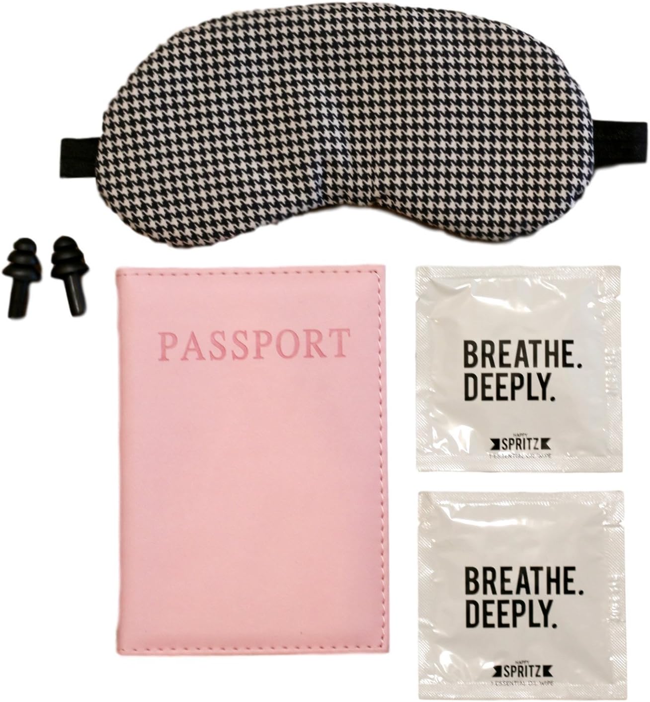 Houndstooth Sleep Mask Gift Set