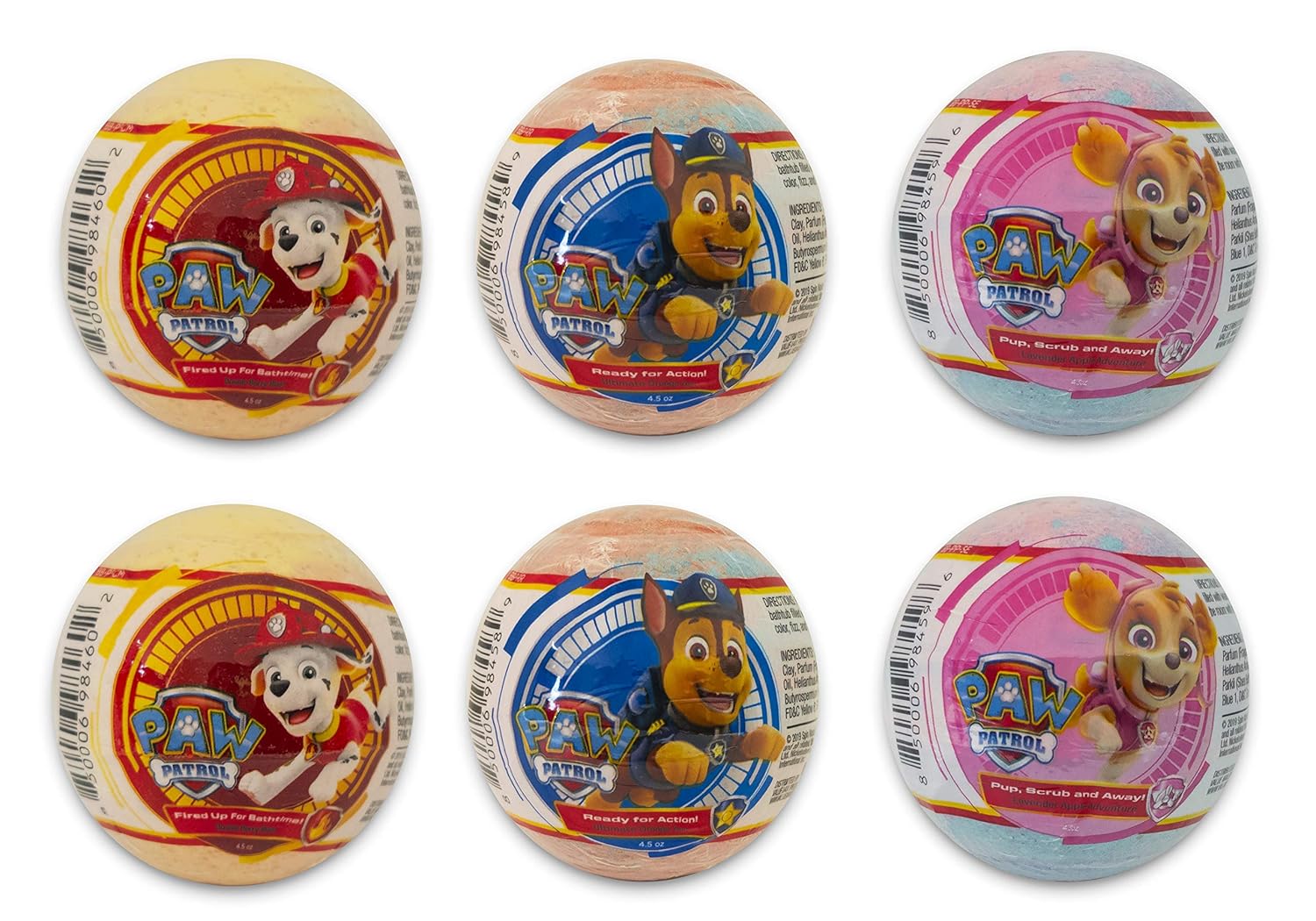 Bela, PAW Patrol Scented Bath Bombs, Bubble Bath Fizzies