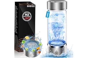 ZASABEL Hydrogen Water Bottle, Portable Hydrogen Water Bottle Generator, Ion Water Bottle Improve Water Quality in 3 Minutes(Gray)