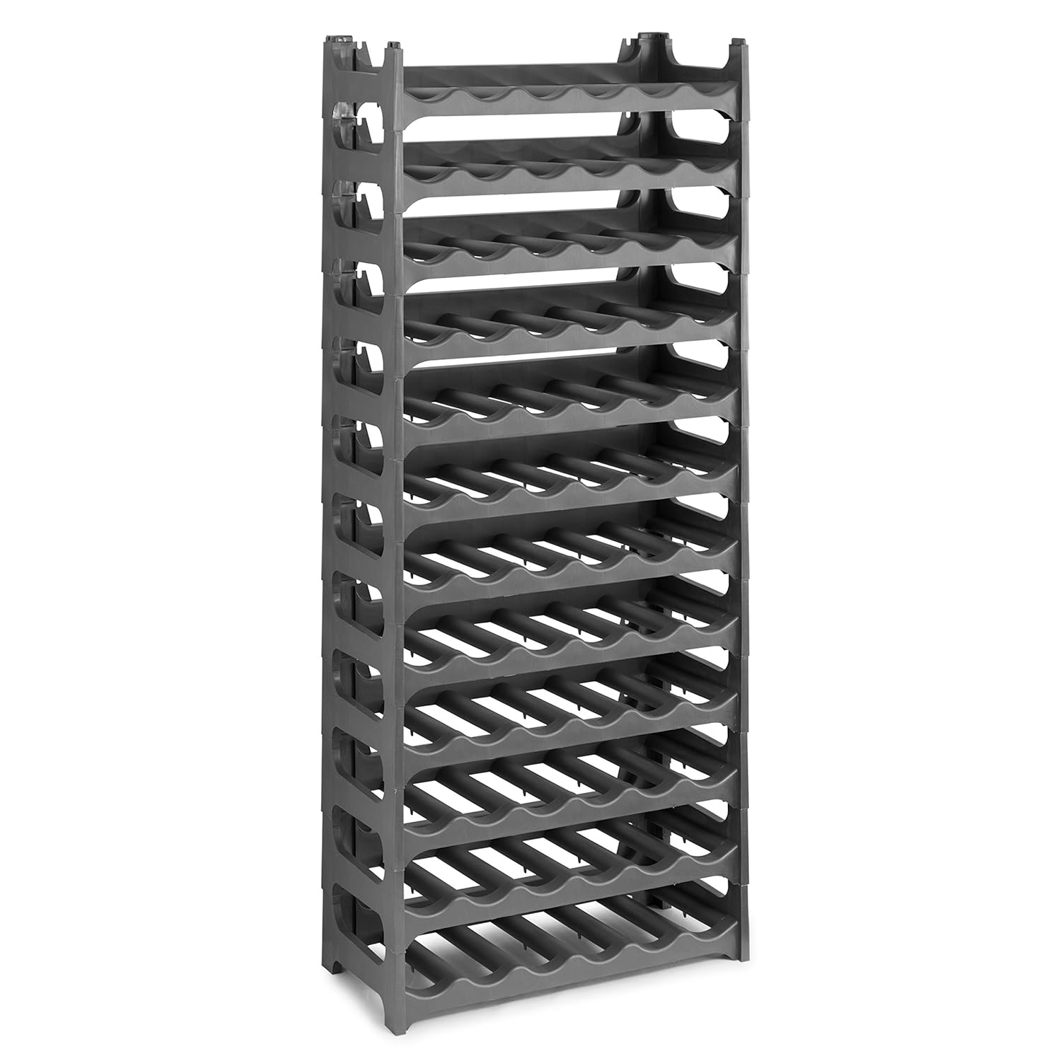 GRIZZLY Bottle Rack Stackable Modular for 72 Bottles Wine Shelf