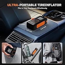 Tire Inflator Portable Air Compressor, 180 PSI Air