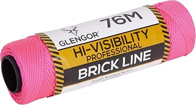 Glengor High Visibility Nylon Brick Line 76M Mason Line Level for Construction