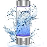 Bntuk Hydrogen Water Bottle, Portable Rechargeable Hydrogen Water Bottle Generator [Gifts for Him Her], Hydrogen Water Machine for Home Travel Office Exercise (Silver)