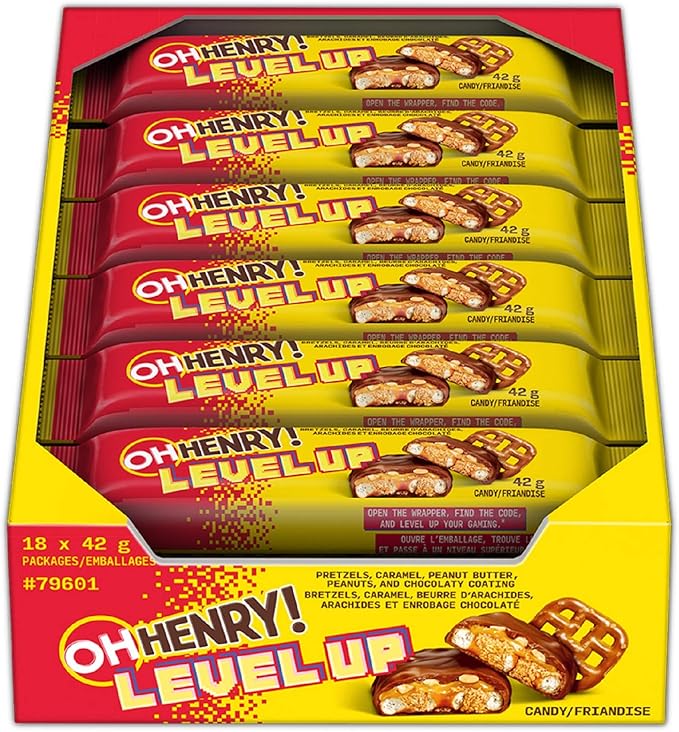 Oh Henry! Level Up Chocolatey, Peanut Butter, Caramel & Pretzel