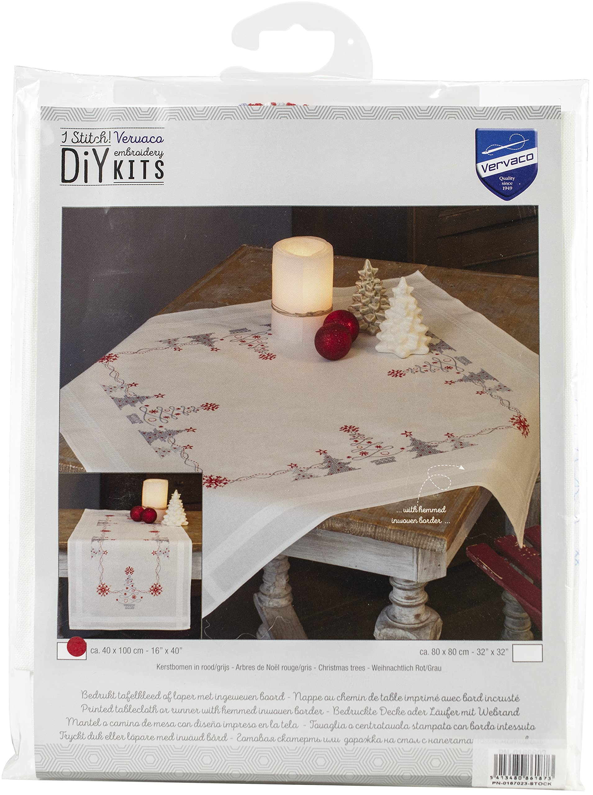 Vervaco Table Runner Kit Christmas Trees