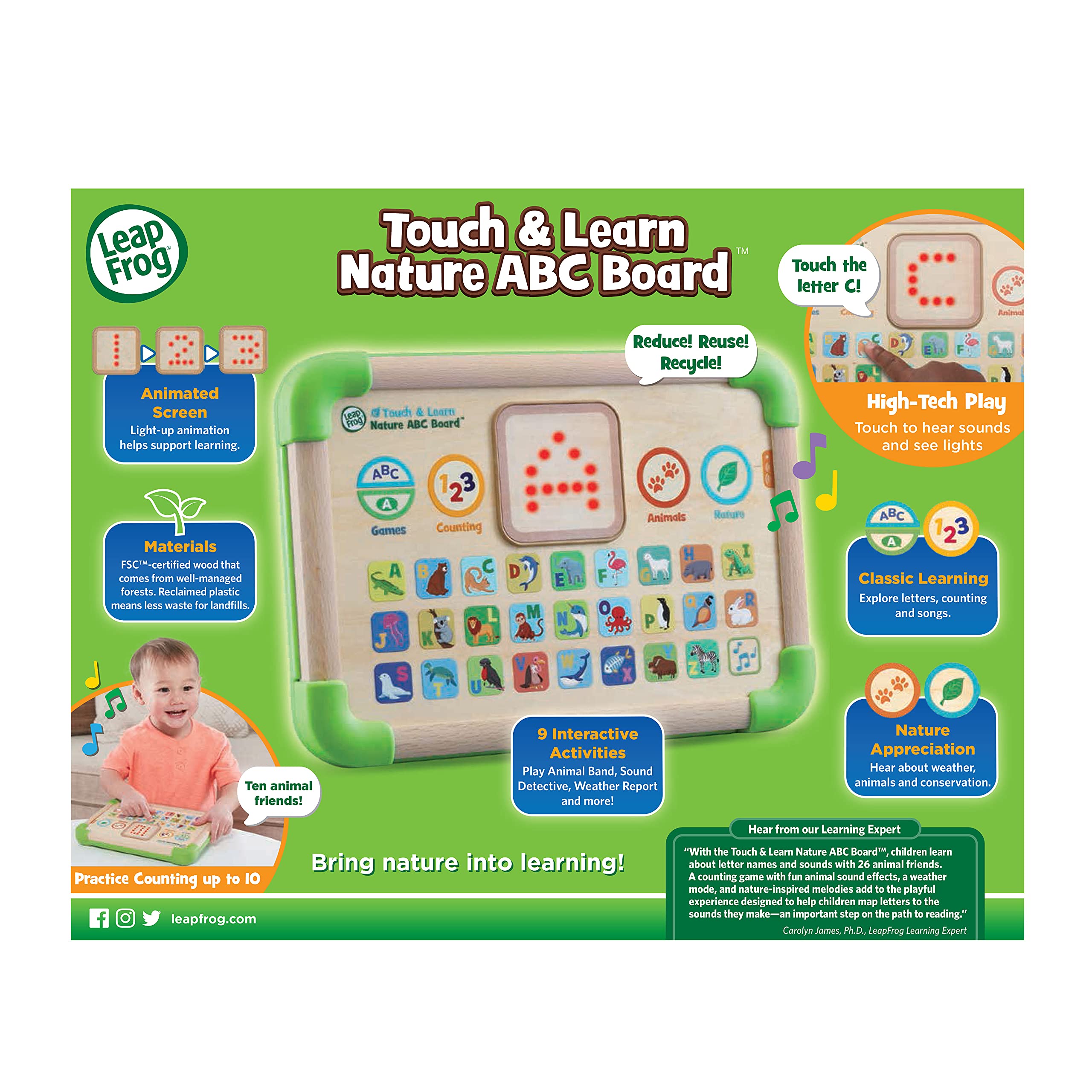 LeapFrog Touch and Learn Nature ABC Board, Green