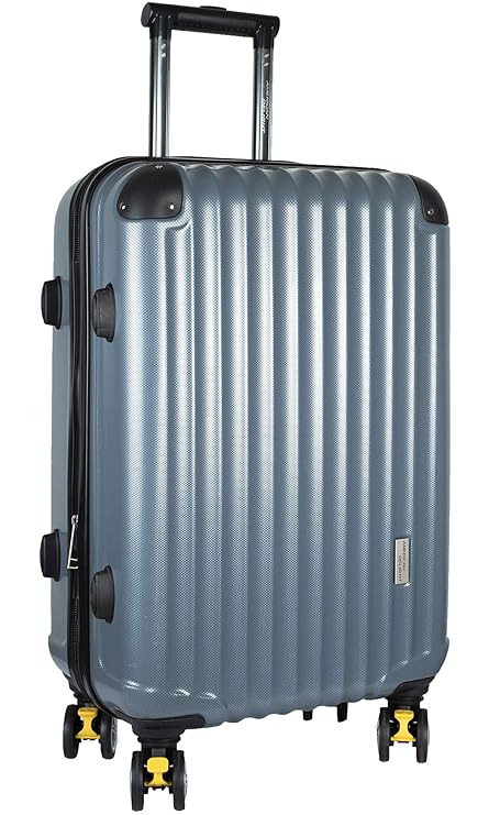 Lioncrown Polycarbonate 55cm Hard-Sided Cabin Luggage with Wheel Break (Blue)
