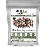 The Spice Way Rainbow Peppercorn Blend 8 oz Black, Green, Pink & White | A colorful mix of whole black, green, pink and white