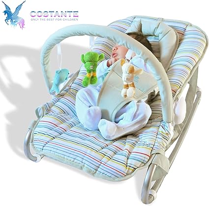 Balancelle Bebe Avec Rembourrage Pour La Tete Et Ergonomique Dossier Reglable Poignees Pour Le Transport Et L Arc Jeux Integres Amazon Fr Bebes Puericulture