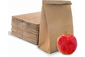 Stock Your Home 4 Lb Kraft Brown Paper Lunch Bags (100 Count) - Bulk Disposable Lunch Sacks, Small Size Blank Bag for Kids, Good for a Snack, Sandwich, Grocery Food, and Arts & Crafts Projects