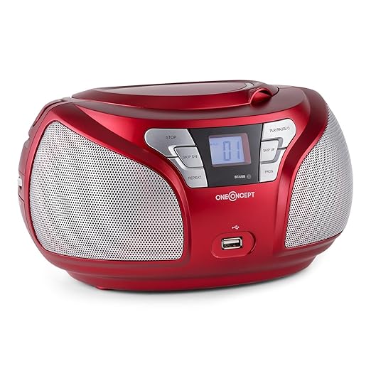 title=oneConcept Groovie Radio Boombox stereo portatile con lettore CD e bluetooth