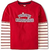Gymboree Boys and Toddler Embroidered Graphic Long Sleeve Layered T-Shirts