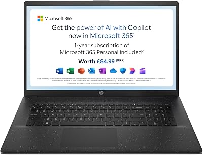 HP 17 Laptop Pentium Silver 4GB RAM 128GB SSD FHD 17.0" Win11