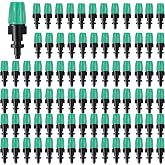 FULAIERGD 1/4" Misting Nozzles Drip Irrigation Spray Emitters, 50 Pcs | Adjustable Flow 1/4 Inch Drip Irrigation Atomizing Nozzles Irrigation Sprinkler Heads for Garden Irrigation Misting System