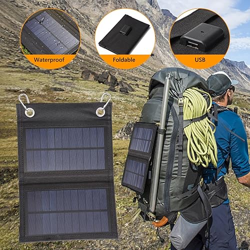 USB Foldable Solar Panel Portable Flexible Small Waterproof 5V 10W