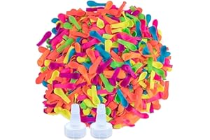 CRYTORON 2000 Pack Water Balloons with Quick Refill Kits, Includes 2 Hose Nozzles，Eco-Friendly Latex Water Bomb Balloons for Kids and Adults Water Fight Games - Swimming Pool Outdoor Party Summer Splash Fun