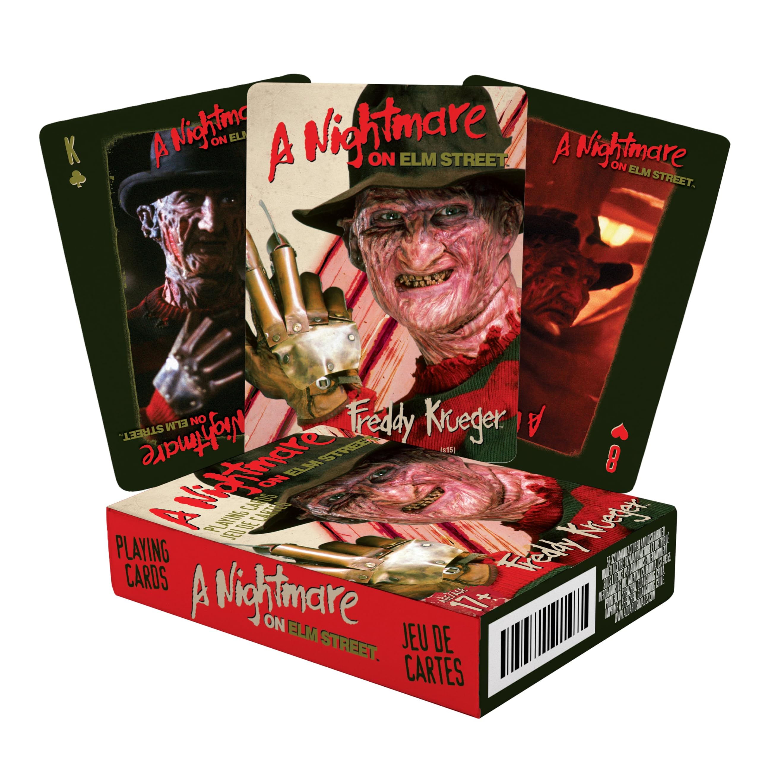AQUARIUS A Nightmare on Elm Street Playing Cards - NOES Themed Deck of Cards for Your Favorite Card Games - Officially Licensed Merchandise & Collectibles