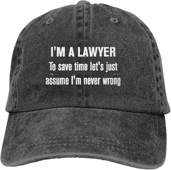I'm A Lawyer Hat Baseball Cap Adjustable Fitted Sun Hat for Men Women