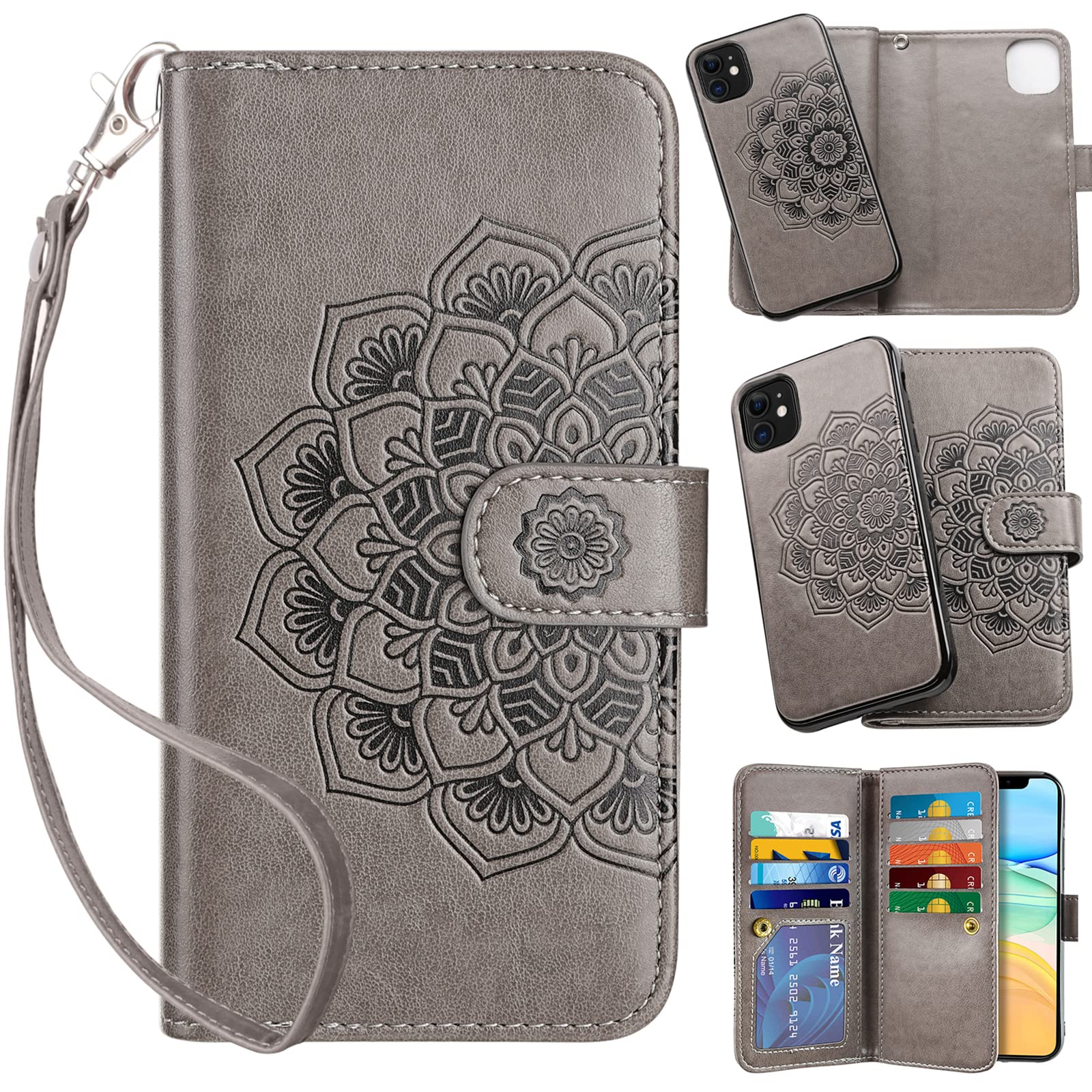 Vofolen 2-in-1 Case for iPhone 11 Case Wallet