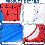 Aomig Spider-Girl Costume Kids Spider Hero Mask Deluxe Girls Outfit view 4