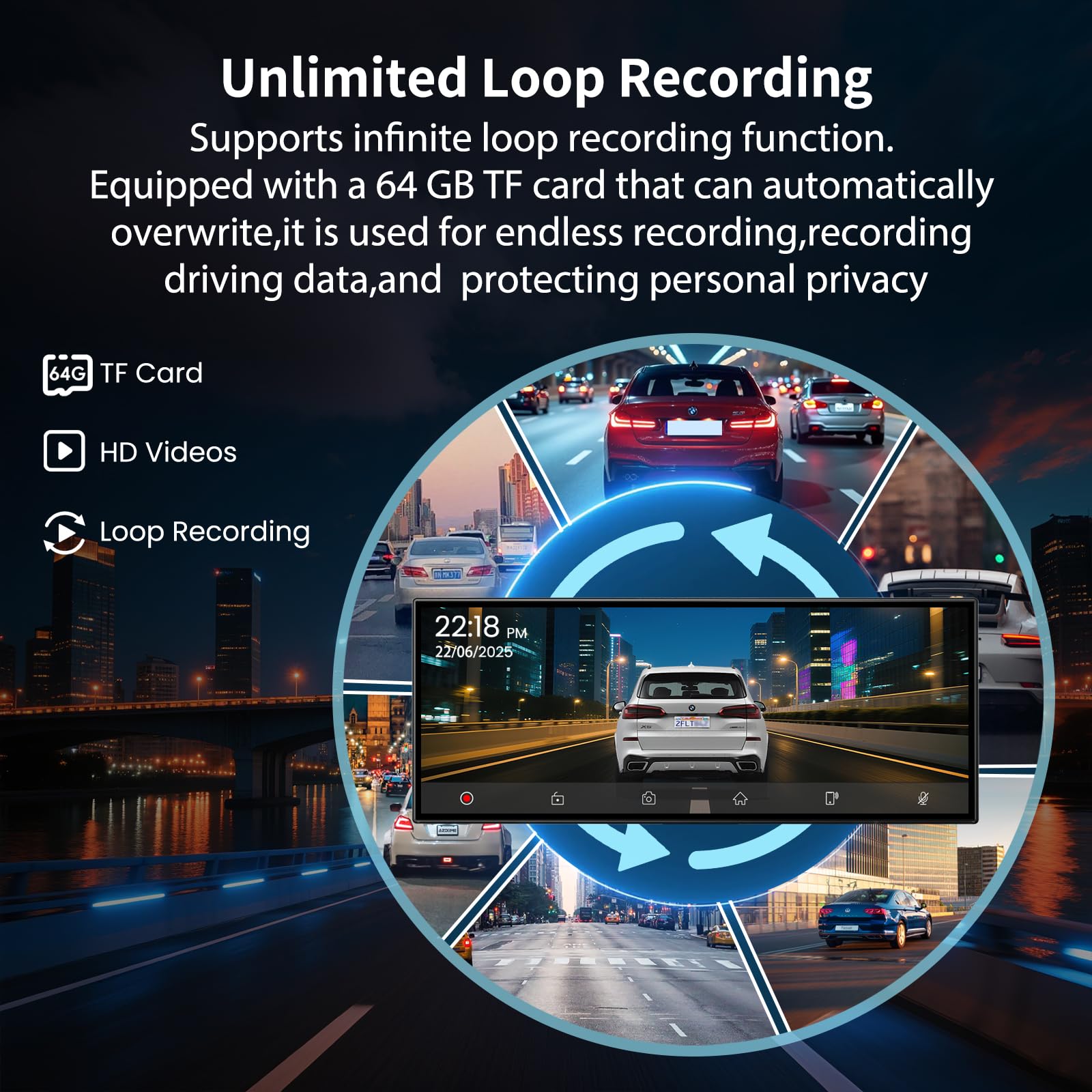 Largest 11.5 inch Wireless CarPlay Screen for Car, A-pple CarPlay & Android Auto HD Touchscreen with 4K Dash Cam/1080P Backup Camera/Navigation/Bluetooth/Voice Control/FM/Mirror Link,for All Vehicles