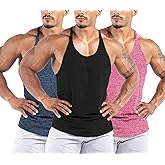 Men's Bodybuilding Stringer Tank Tops Workout Gym Shirt Y-Back Muscle Fitness Athletic Stretch Quick Dry Top