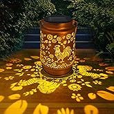 OFEWPAGA Birthday Gifts for Women Mom Grandma, Chicken Solar Lanterns Outdoor Waterproof, Hanging Solar Lights for Yard Patio