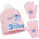 Disney Beanie Hat and Gloves Set for Girls & Teenagers, 6-14 Yrs, 2 Piece Set for Outdoor or Travel, Winter Gifts for Girls