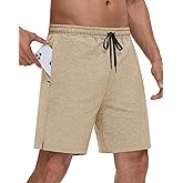JWM Men's 7" Sweat Shorts Khaki