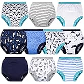 BIG ELEPHANT Toddler Training Pants, Soft Cotton Absorbent Training Underwear for Baby Boys & Girls