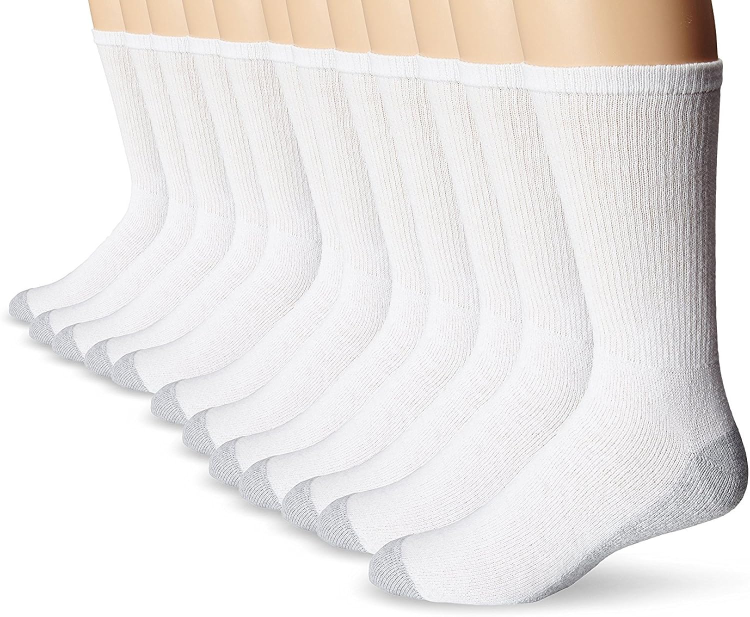 Hanes Men's Big & Tall Crew SocksBIG Shoe 1214 / Sock 1315, White) at Amazon Men’s Clothing