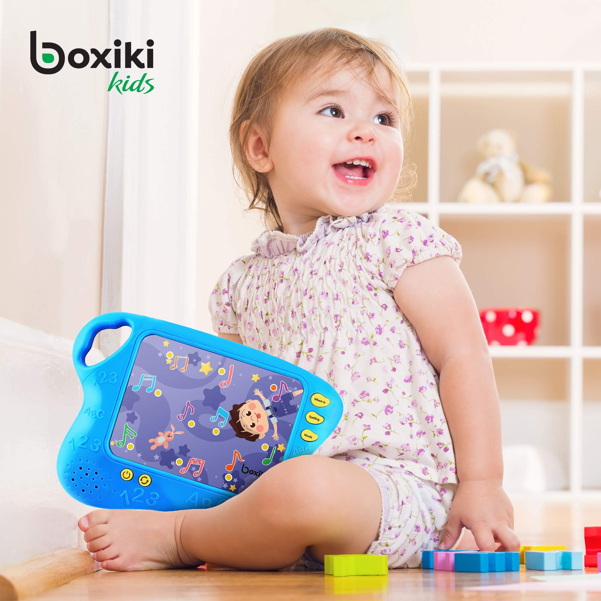 Boxiki Kids Learning Pad with 10 Educational Flash Cards for Toddlers 3+ Years w/Touch and Learn Functions | Smart Pad for Children's Learning Games | Educational Learning Toys for Boys and Girls