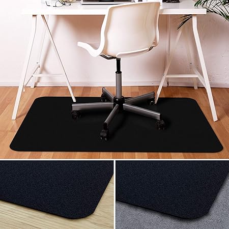 Amazon Com Office Marshal Black Polycarbonate Office Chair Mat