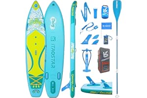 iTAOSTAR Pets Paddle Board 8'×29"×4.7" / 10'6"×31"×6" / 11'×35"×6" / 11'6"×34"×6" Inflatable Paddle Board for Adults, Stand Up Paddle Board for Kids, One-Stop SUP Board with Premium Accessories