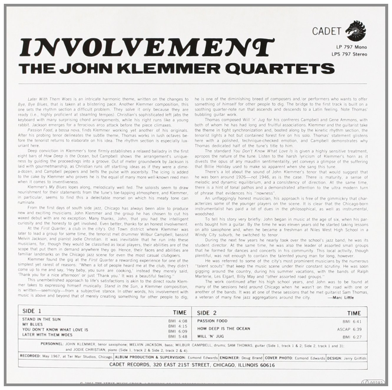 Klemmer John Involvement Amazon Com Music