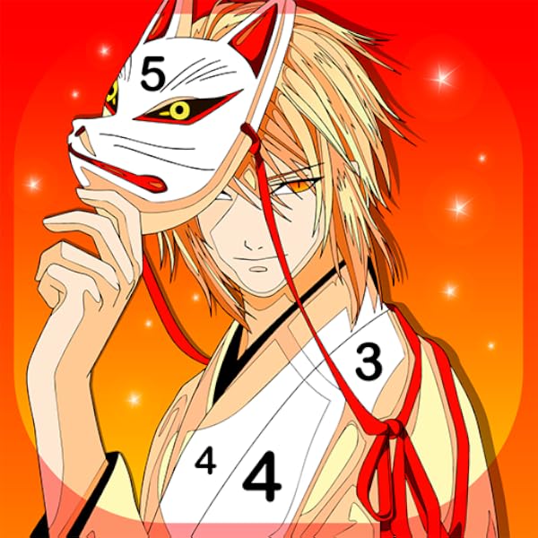 Amazon Com Anime Boys Coloring Book By Numbers Appstore For Android