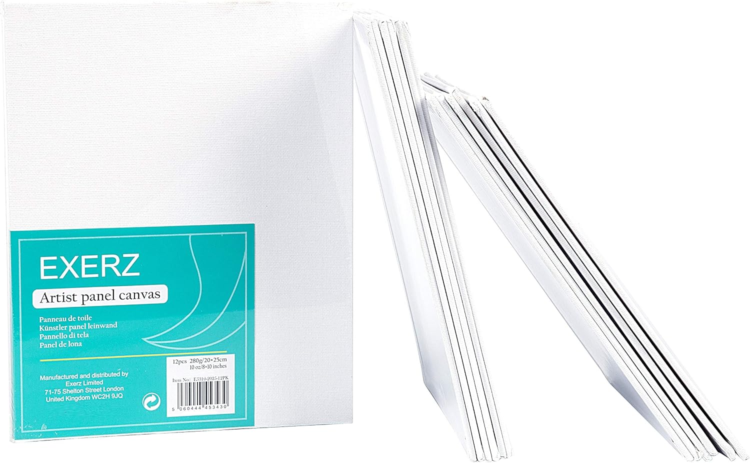 Exerz Canvas Panels 20x25cm,12pcs Blank Artist Canvas Boards,100% Cotton, 280gsm, 0.3cm Thickness, Triple Primed, Acid-Free - Image 3