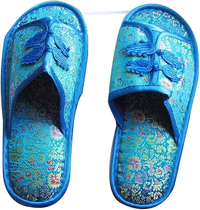 turquoise slippers
