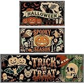 Yoyuspy Halloween Skull Kitchen Mats Set of 2 Non Slip Rug for Home Floor | 2PCS Halloween Skull Design, Non Slip Washable Bottom, 16x28+16x47 Inch Home Decor